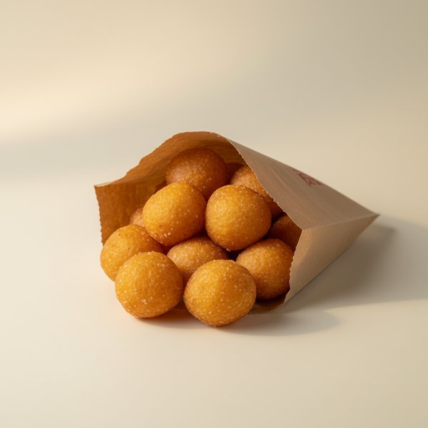Round golden sweet potato balls.